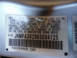 2006 Honda Civic Hybrid Silver Sedan 1.3L AT #A24927